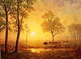 Sunset on the Mountain by Albert Bierstadt